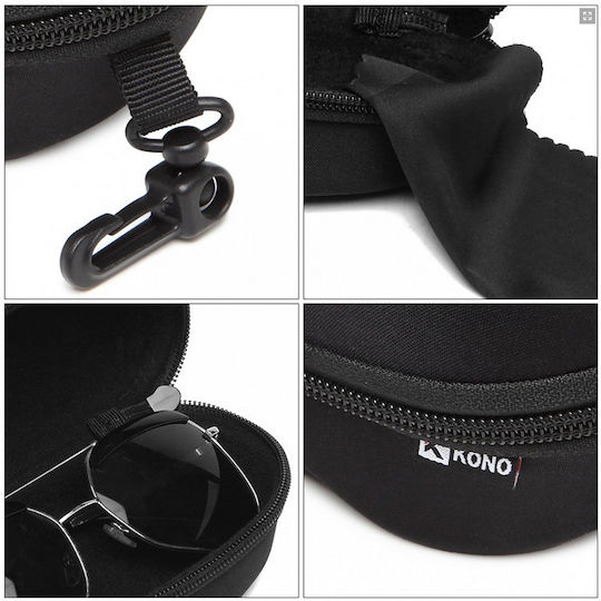 Miss Lulu Hard Shell Zipper Sunglasses Case Black