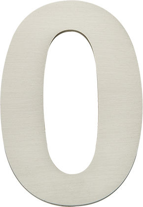 Zogometal 932 Placă cu Număr 0 în Argintiu Culoare 7cm 932