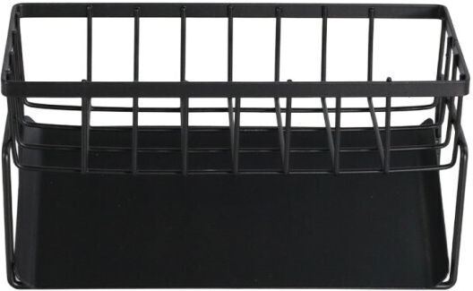 Viosarp An der Wand montiert Badezimmerregal Metallisch Schwarz