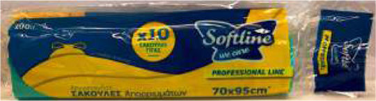 Softline Fresher Σακούλες Απορριμάτων με Κορδόνι 70x95cm 10τμχ Μαύρες