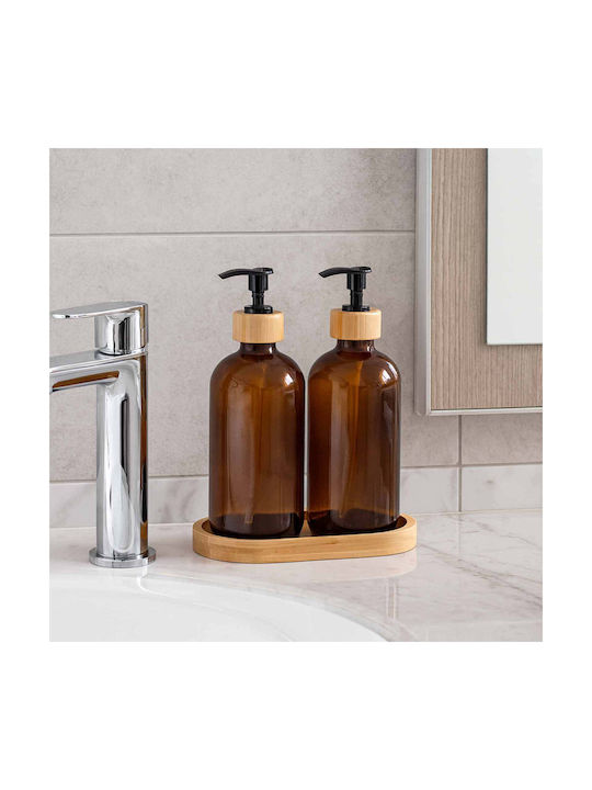 Estia Bamboo Essentials Dispenser Kitchen made of Bamboo Brown 500ml