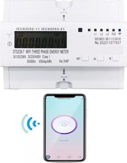Digital Energy Meter Wifi 3ph 5A 240V Dts238-7 D3709 Eastron