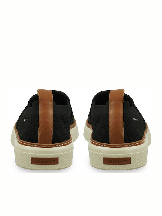 San Prep Men's Canvas Slip-Ons Black