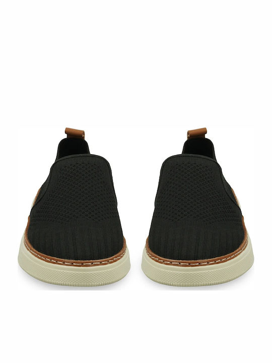 San Prep Men's Canvas Slip-Ons Black