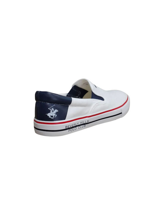 Πάνινα Ανδρικά Slip-On Λευκά