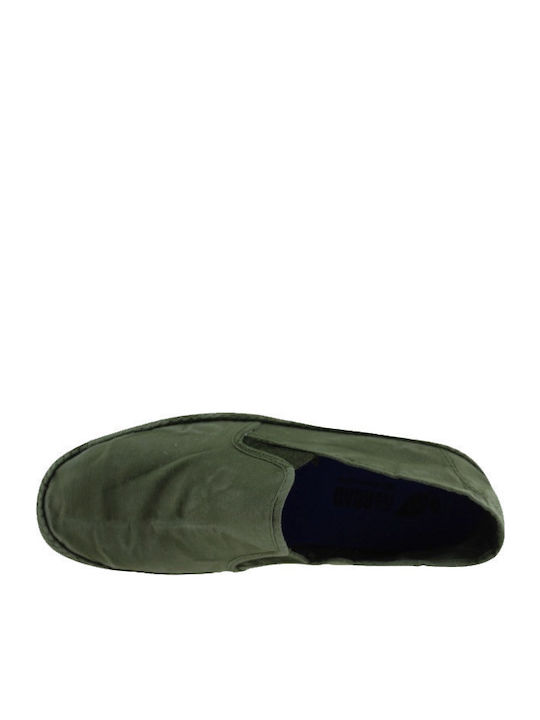558 Stoff Herren Slip-Ons Schwarz