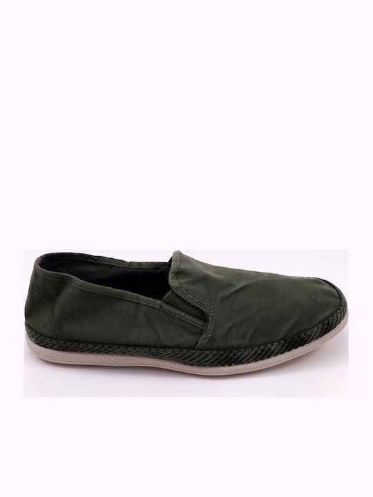 558 Stoff Herren Slip-Ons Schwarz