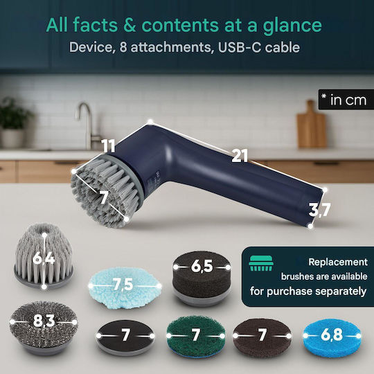 Rechargeable Surface Cleaning Brush Clatronic Navy Blue
