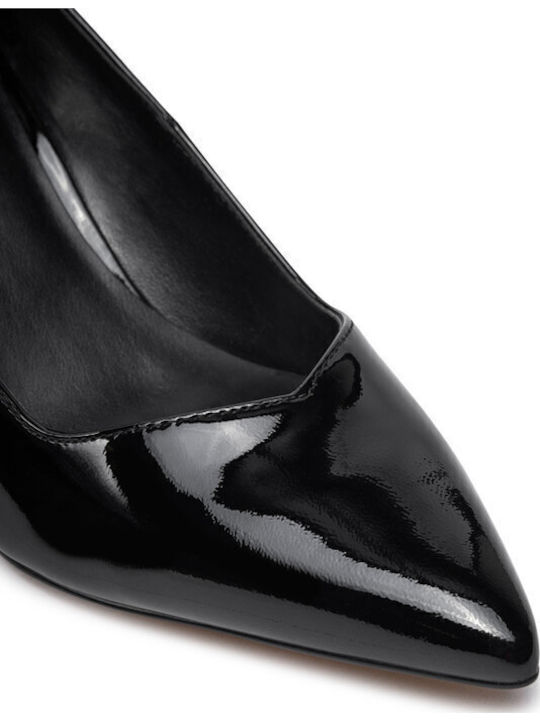 Patent Leather Pointed Toe Black Heels Ivanie