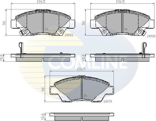 Σετ Δισκοφρενα Εμπρ Honda Insight 1.3 Jazz Iii 1.2 14 09 Cbp32036 Cbp32036-421