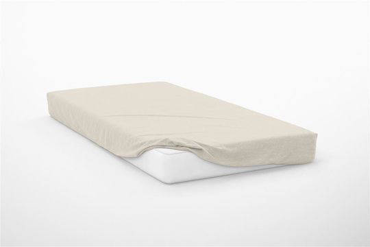 Dimcol für Einzelbett 100x200+30cm mit Gummizug Exotic Line Ecru