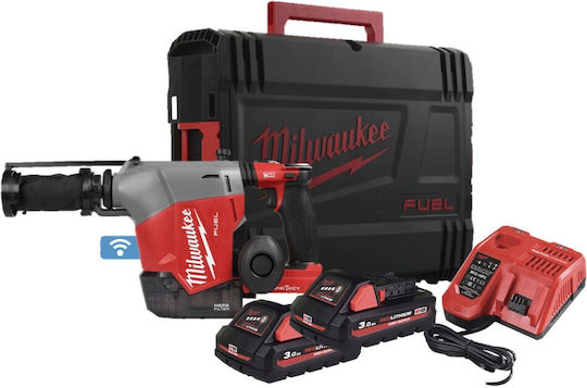 Milwaukee FHAFOH16-302X Κρουστικό Σκαπτικό Πιστολέτο Μπαταρίας Brushless 18V 2x3Ah με Υποδοχή SDS Plus 4933493533