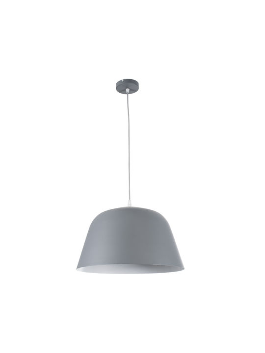 GloboStar Westvale Deckenleuchte Grau Glocke mit Lampenbirnensockel E27 40x24x24cm