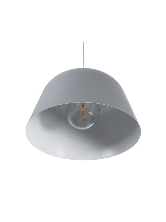 GloboStar Westvale Deckenleuchte Grau Glocke mit Lampenbirnensockel E27 40x24x24cm