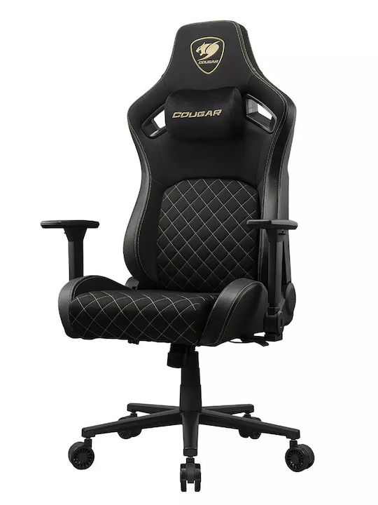 Cougar Defensor GOLD F Υφασμάτινη Καρέκλα Gaming με Ρυθμιζόμενα Μπράτσα Μαύρη