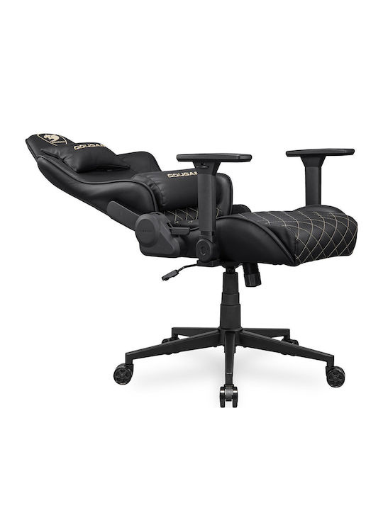 Cougar Armor One V2 Artificial Leather Gaming Chair with Adjustable Arms Gold