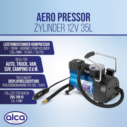 Alca Tire Pumpe 150PSI mit Kabel 12V