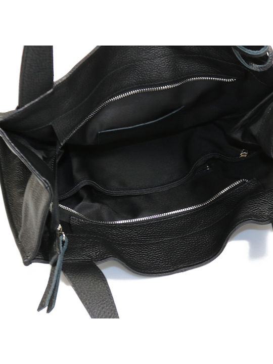 Leather Women's Bag Shoulder Black
