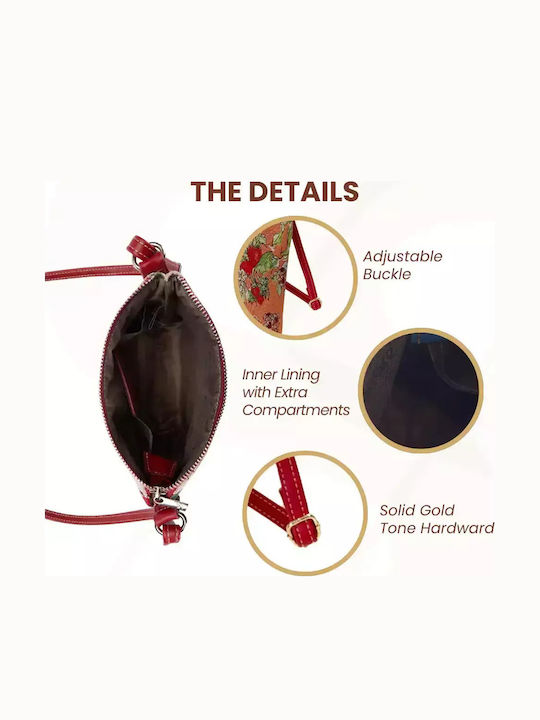 Sling Women's Crossbody Bag Made of Artificial Leather Red