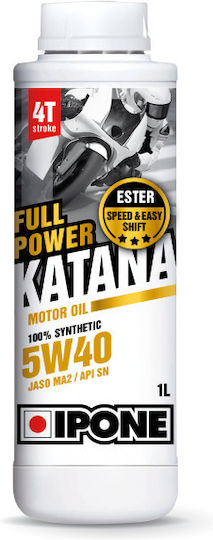 Ipone Katana Full Power 100% 5W-40 Συνθετικό Λάδι Μοτοσυκλέτας για Τετράχρονους Κινητήρες 1lt