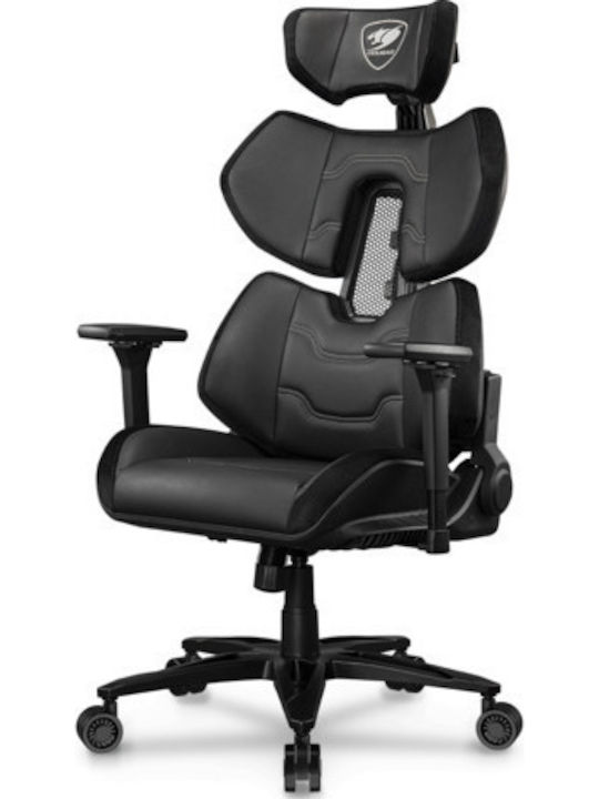 Cougar Terminator Elite Καρέκλα Gaming Δερματίνης με Ρυθμιζόμενα Μπράτσα Μαύρη