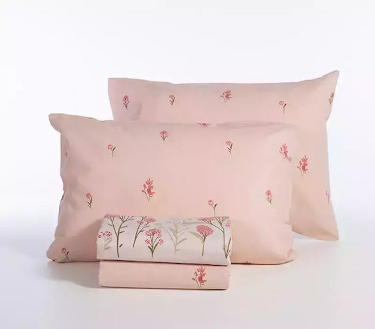 Nef-Nef Homeware Fragesca Σετ Σεντόνια King Size με Λάστιχο 180x200+35εκ. Ecru (4τμχ)