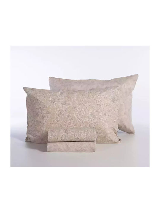 Nef-Nef Homeware Bettwäsche-Set Überdoppel 240x270cm. Lucil Beige 4Stück