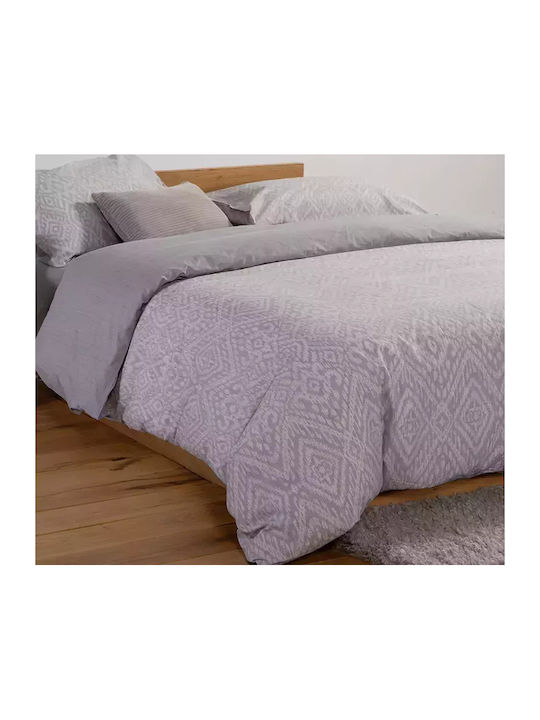 Nef-Nef Homeware Orion Σετ Σεντόνια King Size με Λάστιχο 180x200+35εκ. Grey (4τμχ)
