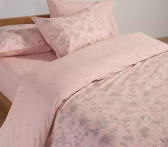 Nef-Nef Homeware Сет Чаршафи с Ластик 160x200+35см. Carena Розов 4бр