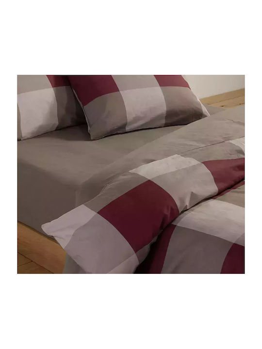 Nef-Nef Homeware Set Cearșafuri 240x270cm. Casual Bordo 4buc