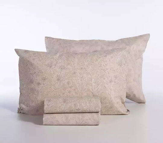 Nef-Nef Homeware Lucil Σετ Σεντόνια Μονά 170x270εκ. Beige (3τμχ)