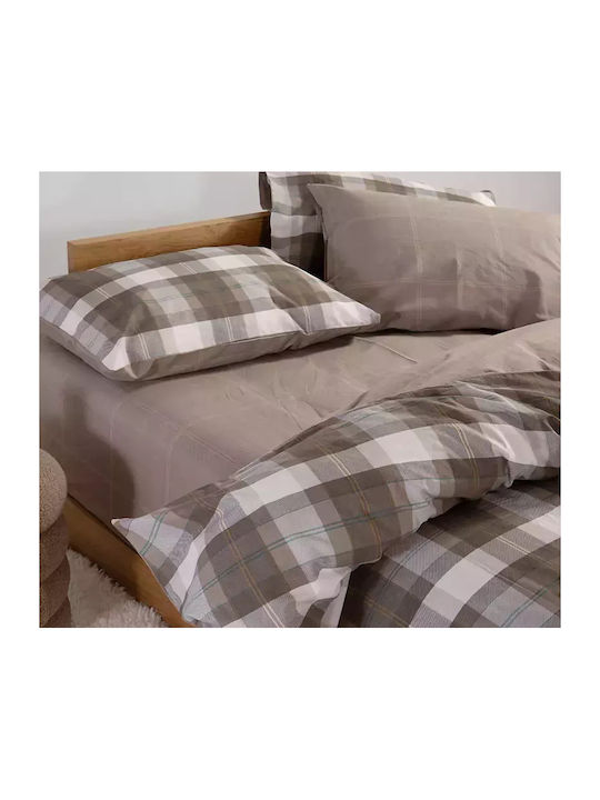 Nef-Nef Homeware Bettwäsche-Set Einzel 170x270cm. Racket Golden Brown 3Stück