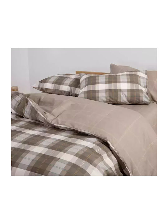 Nef-Nef Homeware Bettwäsche-Set Einzel 170x270cm. Racket Golden Brown 3Stück