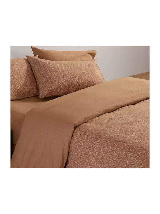 Nef-Nef Homeware Sheet Sets Double 200x270cm. Suspen Caramel 4pcs