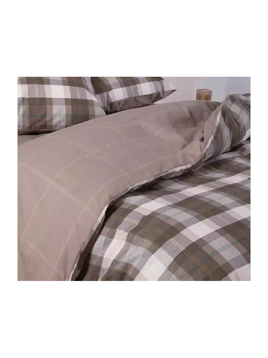 Nef-Nef Homeware Bettwäsche-Set Überdoppel 240x270cm. Racket Golden Brown 4Stück