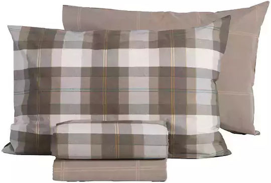 Nef-Nef Homeware Sheet Sets Single 170x270cm. Racket Golden Brown 3pcs