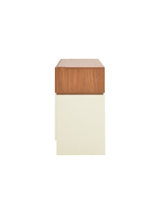 Schminktisch Sonlen Hölzern Walnut-cream mit Spiegel 60x45x130cm