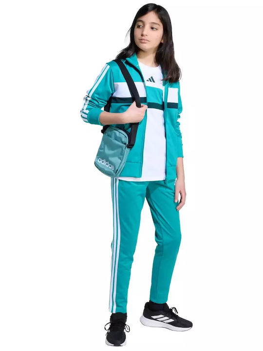 Kids Sweatpants Set Turquoise 2pcs Essentials Tiberio 3-stripes Tricot Track Suit