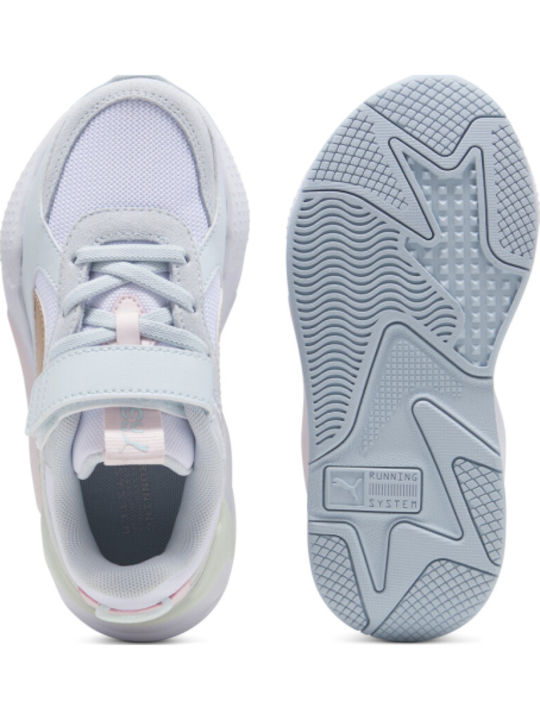Ac+ Ps Kids Sneakers with Hoop & Loop Closure White Sea Glass