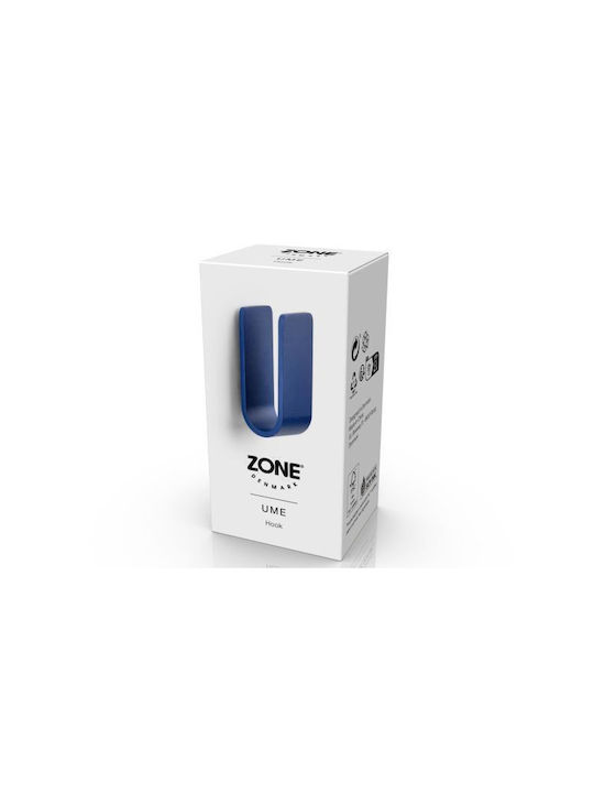 Zone Denmark Single Wall-Mounted Bathroom Hook ​3.5x3.4cm Blue