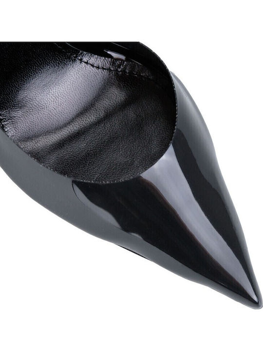 Patent Leather Pointed Toe Stiletto Black High Heels