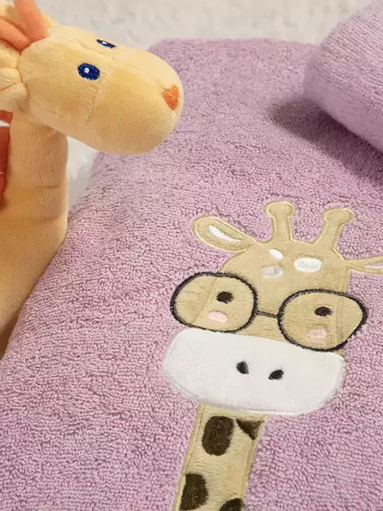 Nef-Nef Homeware Σετ Βρεφικές Πετσέτες 2τμχ Roller Friends Μωβ Βάρους 420gr/m²