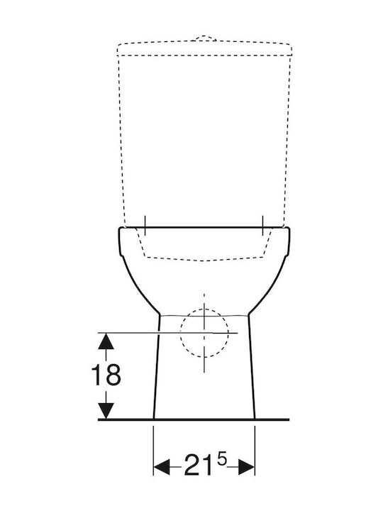 Geberit Selnova Stehende Toilette mit Spülung Ohne Deckel Weiße
