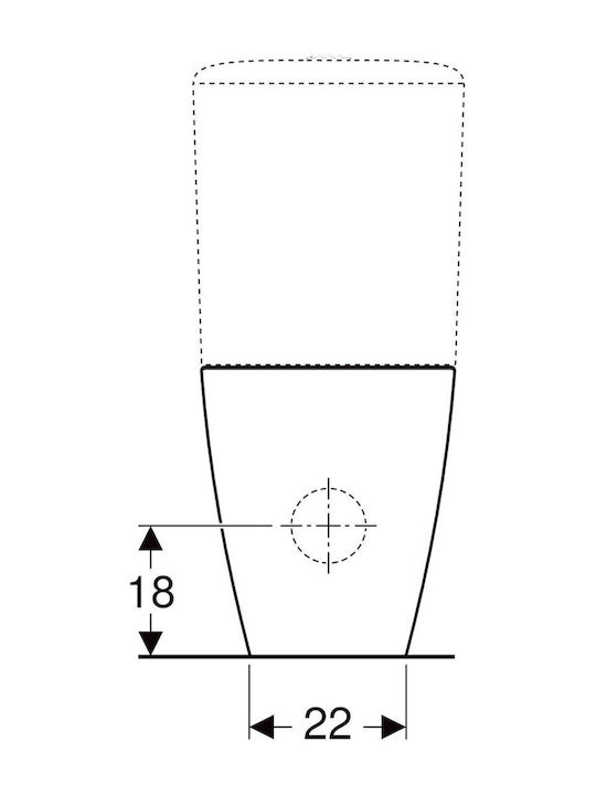 Geberit Square Stehende Toilette mit Spülung Ohne Deckel Weiße