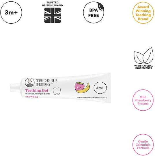Matchstick Monkey Gum Relief 15gr 3m+