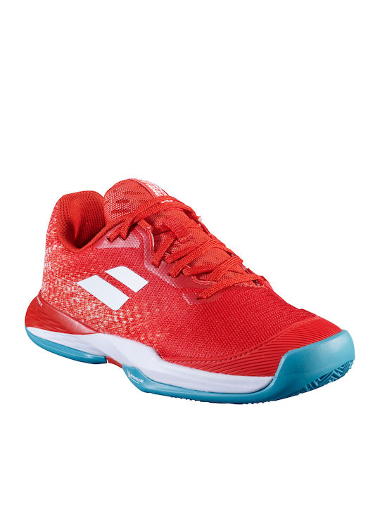 Jet Mach 3 Clay Kids Sports Shoes Tennis with Laces Red