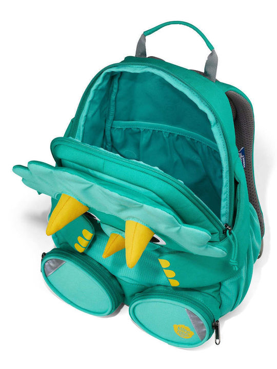Affenzahn Backpack School Bag Kindergarten With Water Bottle Holder Green
