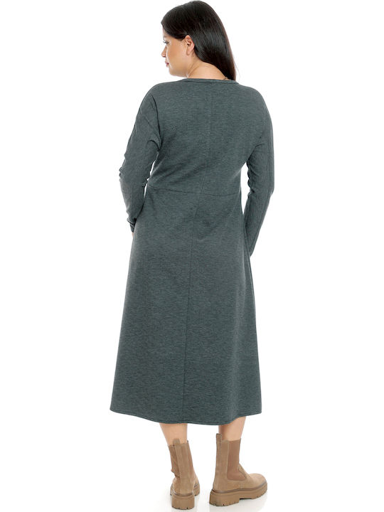 Midi Φόρεμα Dark Gray