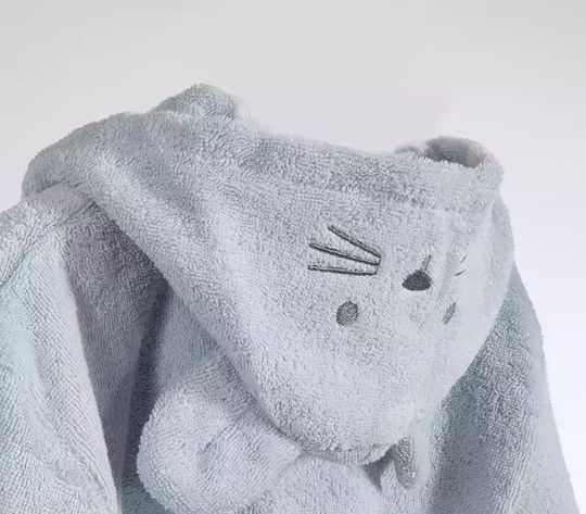 Nef-Nef Homeware Kids Bathrobe Special Party Blue Hooded