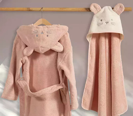Nef-Nef Homeware Kids Bathrobe Special Party Pink Hooded